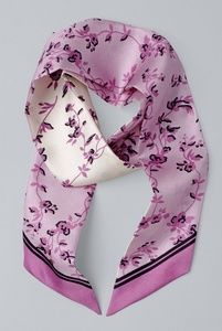 WHITE HOUSE BLACK MARKET Silk Floral Mini Scarf